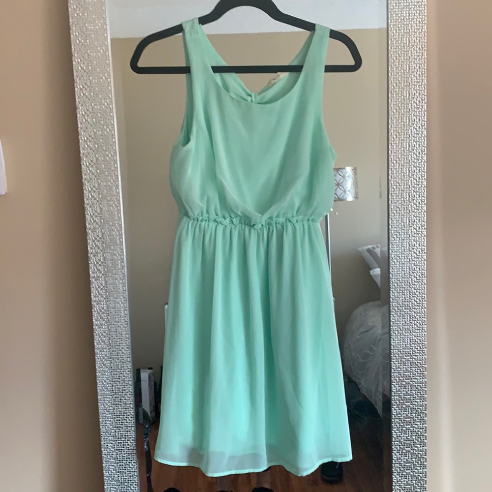 Mint green mini dress